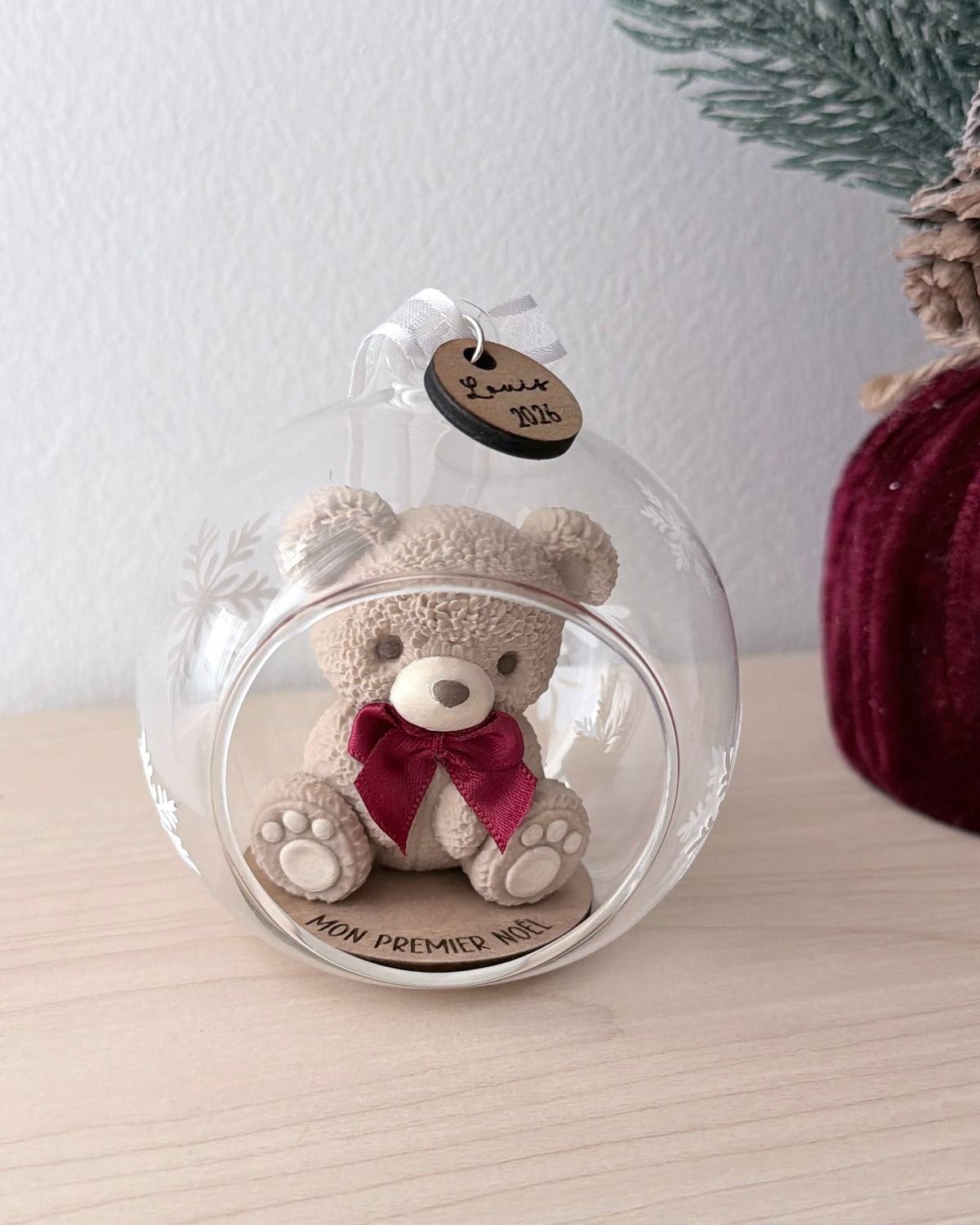 Suspension en verre - Mon petit ourson