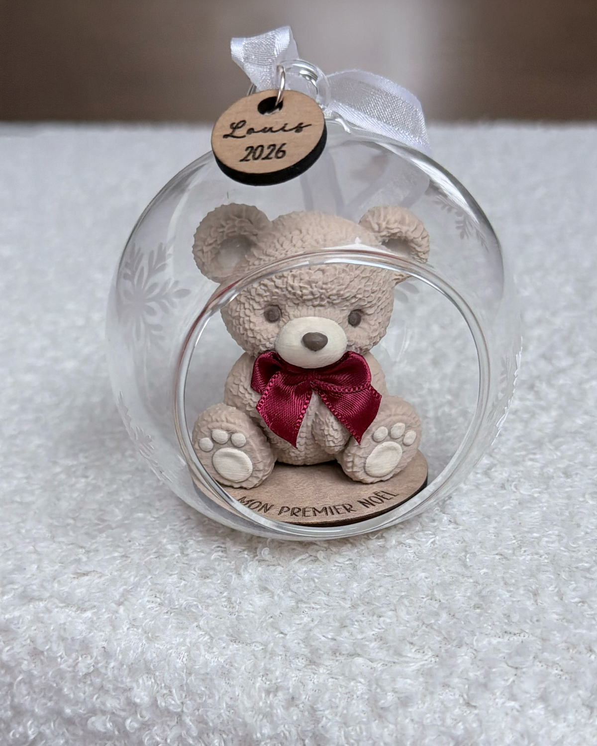 Suspension en verre - Mon petit ourson