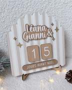 Pancarte compte à rebours de Noël
