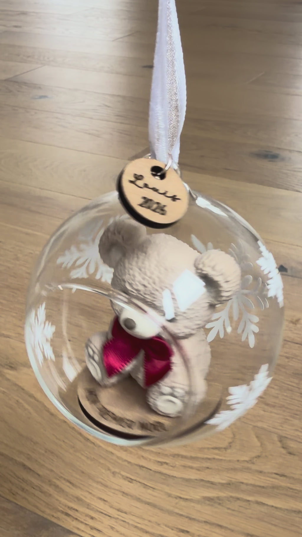 Suspension en verre - Mon petit ourson